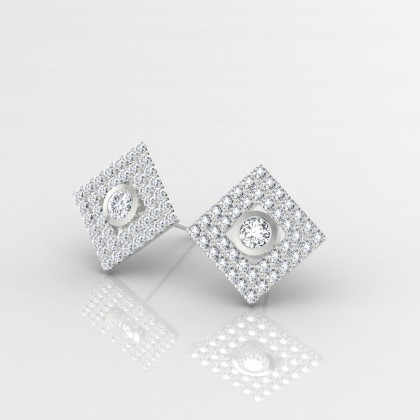 Georgette Boucles d'oreilles Diamant en Argent 925