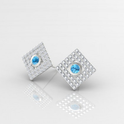 Georgette Boucles d'oreilles Topaze en Argent 925