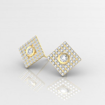 Georgette Boucles d'oreilles Diamant en Or jaune 18k