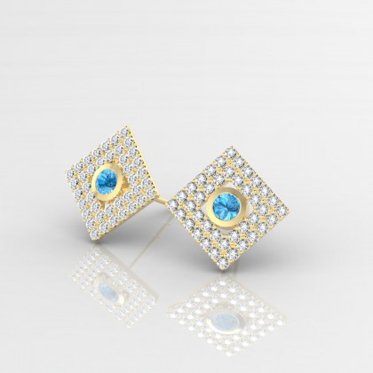 Georgette Boucles d'oreilles Topaze en Or jaune 18k