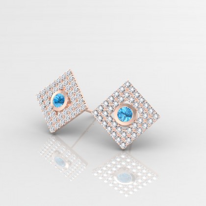 Georgette Boucles d'oreilles Topaze en Or rose 18k