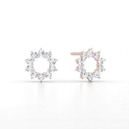 Georgia Boucles d'oreilles Diamant 0,30 carat en Or rose 18k