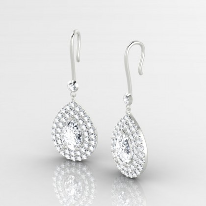 Gervaise Boucles d'oreilles Diamant en Argent 925