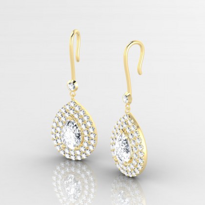 Gervaise Boucles d'oreilles Diamant en Or jaune 18k