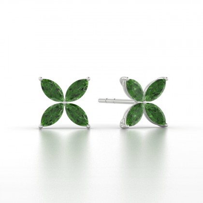 Gigi Boucles d'oreilles Marquises Tourmaline 0,88 carat en Argent 925