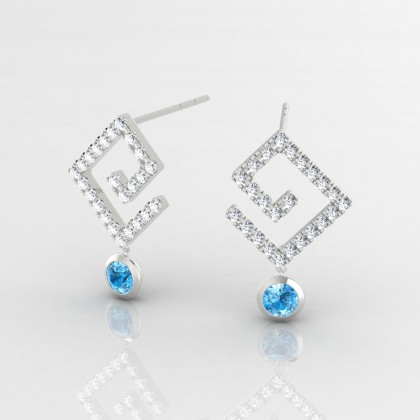 Ginger Boucles d'oreilles Topaze en Argent 925