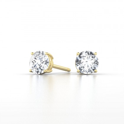 Glorieux Boucles d'oreilles Diamant 0,80 carat en Or jaune 18k