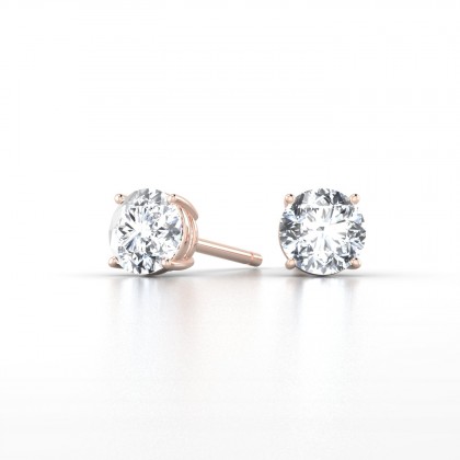 Glorieux Boucles d'oreilles Diamant 0,80 carat en Or rose 18k