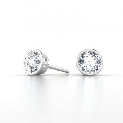 Illustre Boucles d'oreilles Diamant 0,80 carat en Or blanc 18k