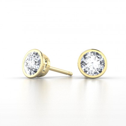 Intime Boucles d'oreilles Diamant 1,00 carat en Or jaune 18k