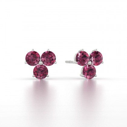 Irène Boucles d'oreilles Grenat en Argent 925