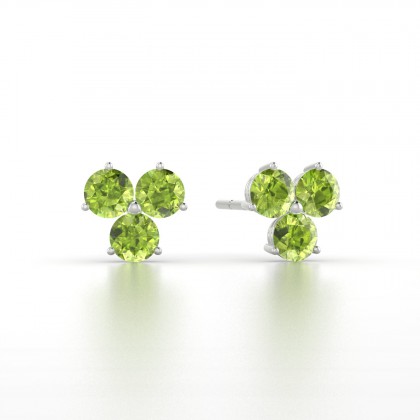 Irène Boucles d'oreilles Péridot en Argent 925