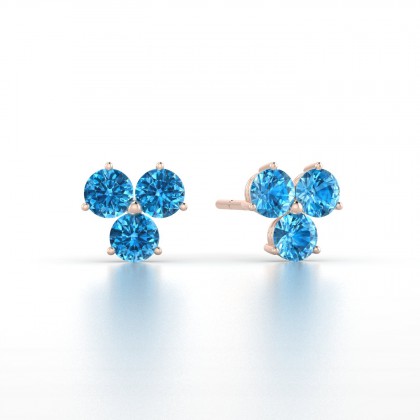 Irène Boucles d'oreilles Topaze en Or rose 18k