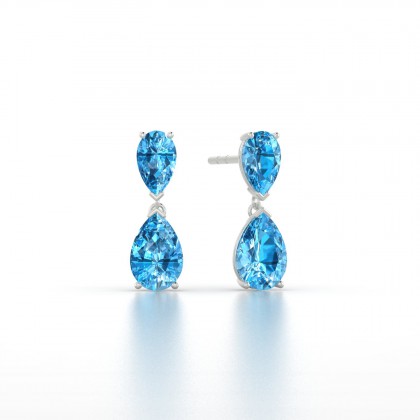 Jeannette Boucles d'oreilles Topaze en Argent 925