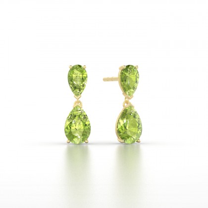 Jeannette Boucles d'oreilles Péridot en Or jaune 18k