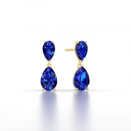 Jeannette Boucles d'oreilles Saphir en Or jaune 18k