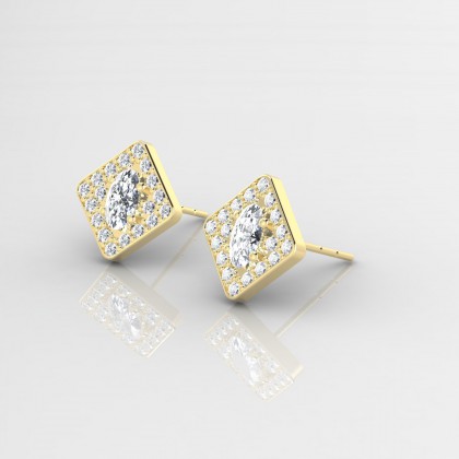 Leni Boucles d'oreilles Diamant en Or jaune 18k