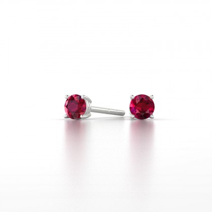 Léonise Boucles d'oreilles Rubis en Argent 925
