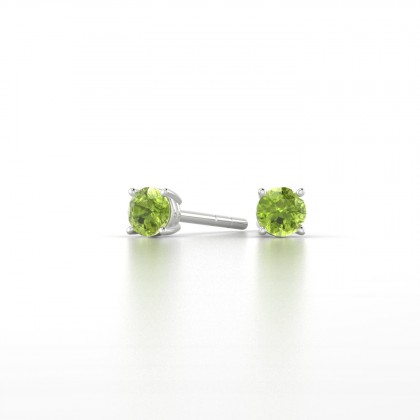 Léonise Boucles d'oreilles Péridot en Or blanc 18k