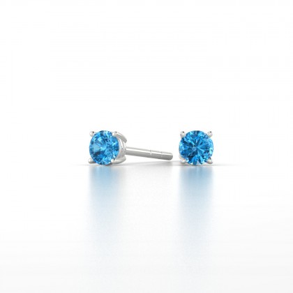 Léonise Boucles d'oreilles Topaze en Or blanc 18k