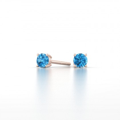Léonise Boucles d'oreilles Topaze en Or rose 18k