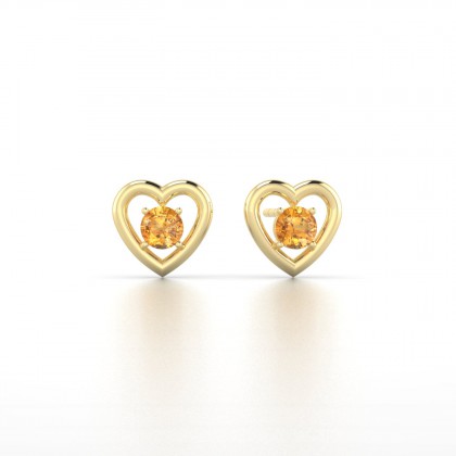 Lina Boucles d'oreilles Citrine en Or jaune 18k