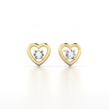Lina Boucles d'oreilles Diamant en Or jaune 18k