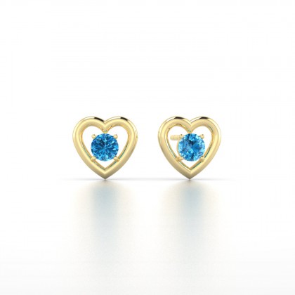 Lina Boucles d'oreilles Topaze en Or jaune 18k