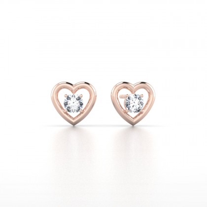 Lina Boucles d'oreilles Diamant en Or rose 18k