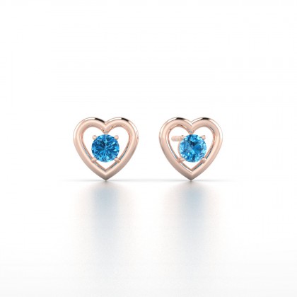 Lina Boucles d'oreilles Topaze en Or rose 18k