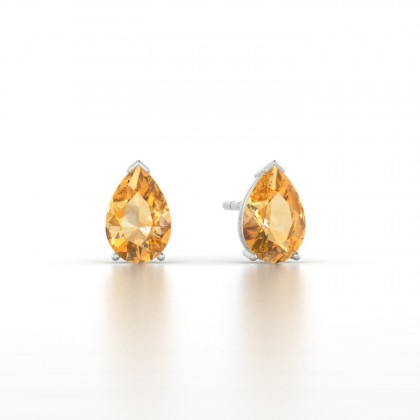 Louise Boucles d'oreilles Citrine en Argent 925