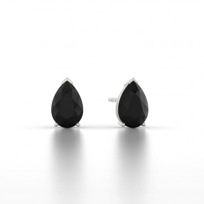 Louise Boucles d'oreilles Diamant noir en Argent 925