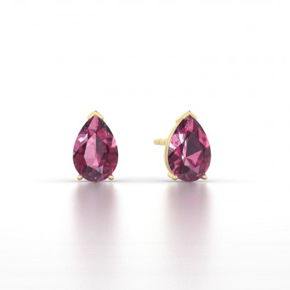 Louise Boucles d'oreilles Grenat en Or jaune 18k