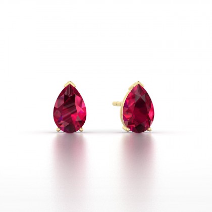 Louise Boucles d'oreilles Rubis en Or jaune 18k