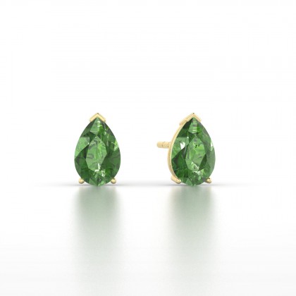 Louise Boucles d'oreilles Tourmaline en Or jaune 18k