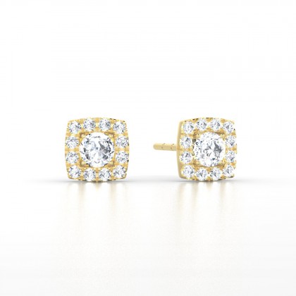 Luce Boucles d'oreilles Diamant 0,20 carat en Or jaune 18k