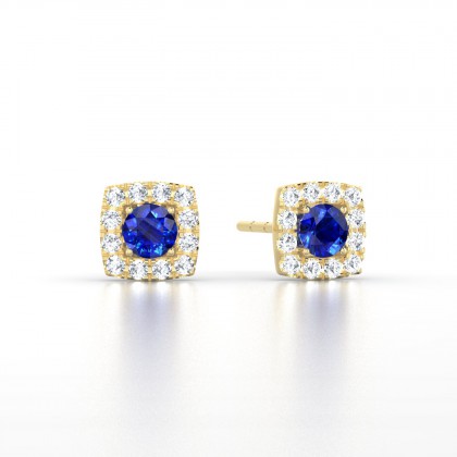 Luce Boucles d'oreilles Saphir en Or jaune 18k