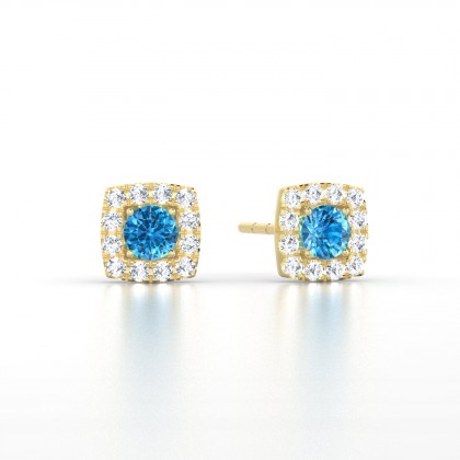 Luce Boucles d'oreilles Topaze en Or jaune 18k