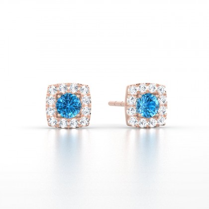 Luce Boucles d'oreilles Topaze en Or rose 18k