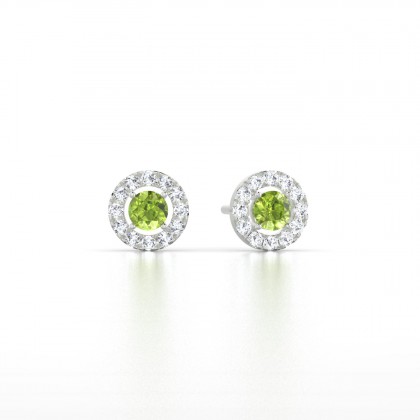 Marie-Noëlle Boucles d'oreilles Péridot en Argent 925
