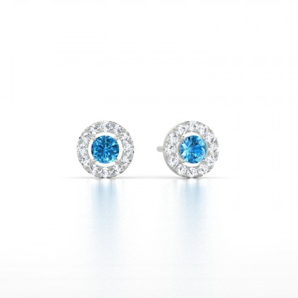 Marie-Noëlle Boucles d'oreilles Topaze en Argent 925
