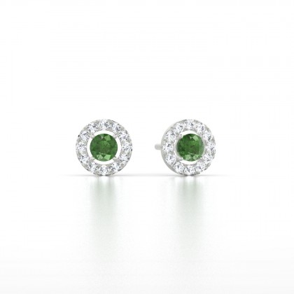 Marie-Noëlle Boucles d'oreilles Tourmaline en Argent 925