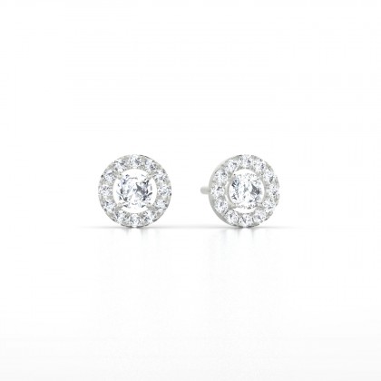 Marie-Noëlle Boucles d'oreilles Diamant en Or blanc 18k