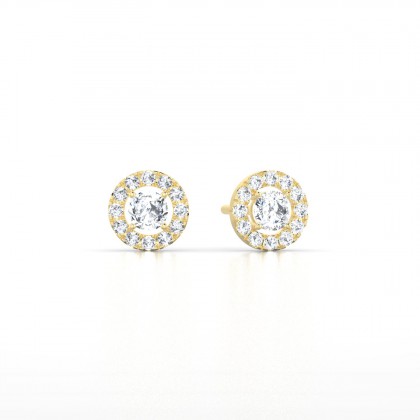 Marie-Noëlle Boucles d'oreilles Diamant en Or jaune 18k