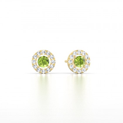 Marie-Noëlle Boucles d'oreilles Péridot en Or jaune 18k