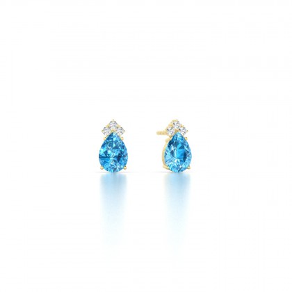 Melina Boucles d'oreilles Topaze en Or jaune 18k