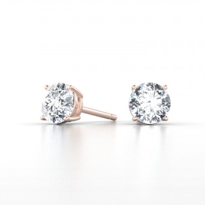 Mémorable Boucles d'oreilles Diamant 1,00 carat en Or rose