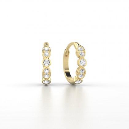 Aimée Boucles d'oreilles Diamant en Or jaune 18k