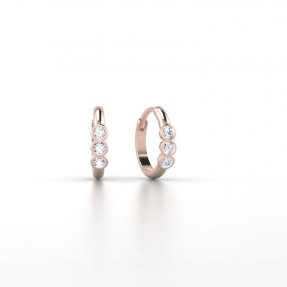 Appoline Boucles d'oreilles Diamant en Or rose 18k