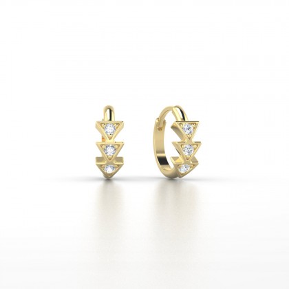 Ode Boucles d'oreilles Diamant en Or jaune 18k